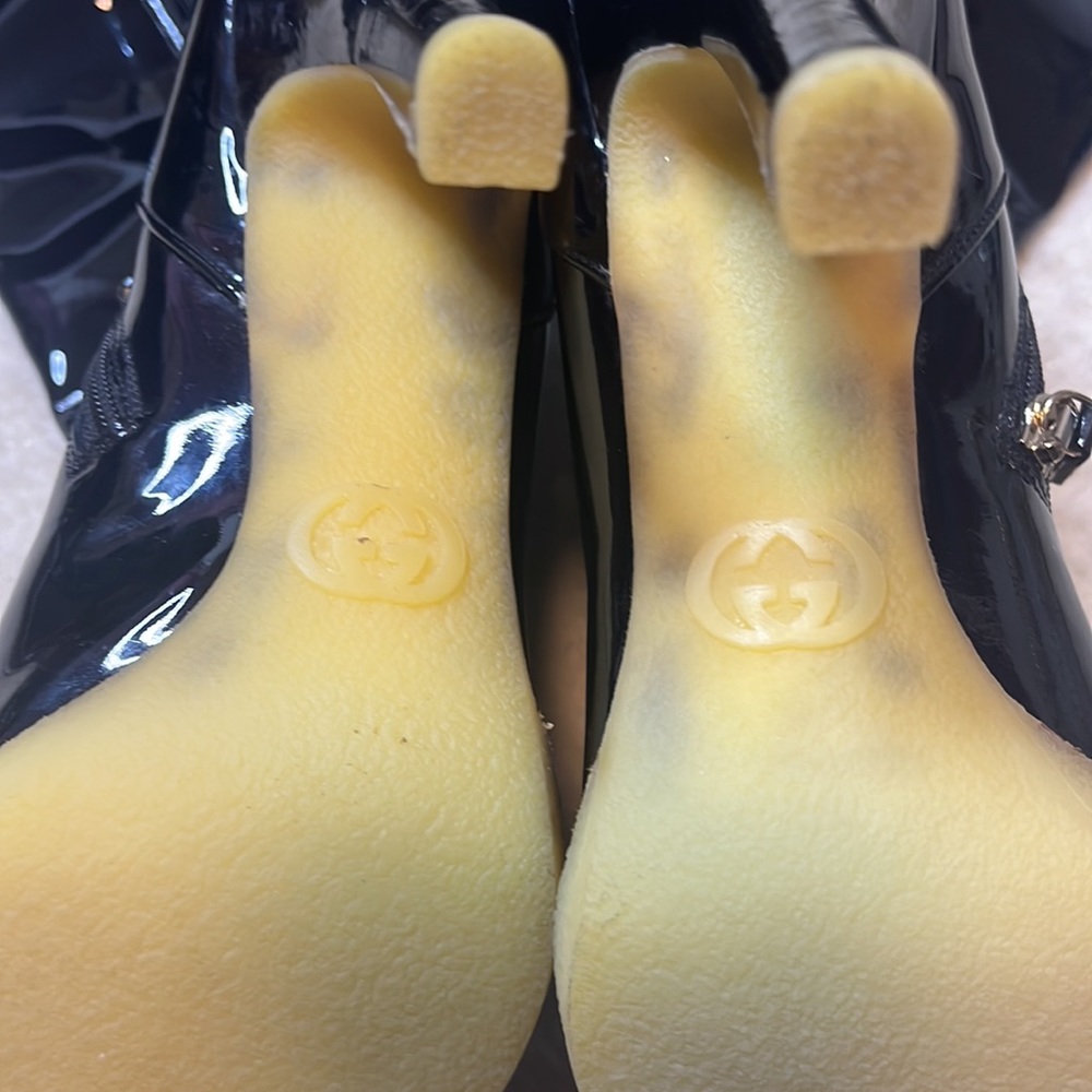 GUCCI Patent knee high boots - Picture 4 of 11